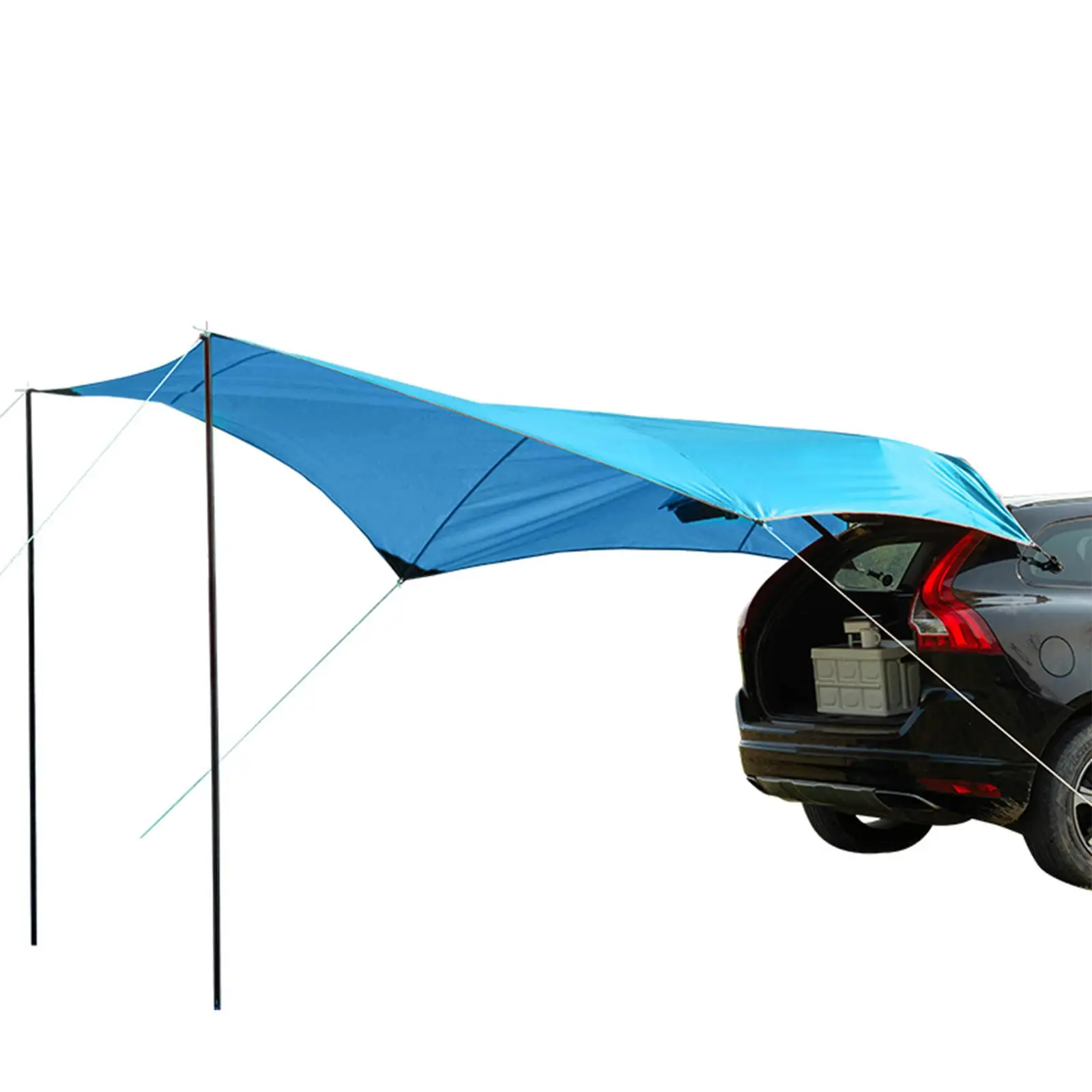 Outdoor Car Tent Rainproof Canopy Tarp Sunshade Shelter Waterproof Tail Extension Awning for Fishing Picnic Beach Hiking Camping
