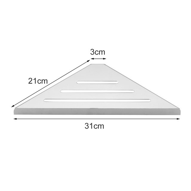 Étagère Douche Angle Acier Inoxydable SUS 304 - Porte-savon Douche Chromé 20x20x8cm