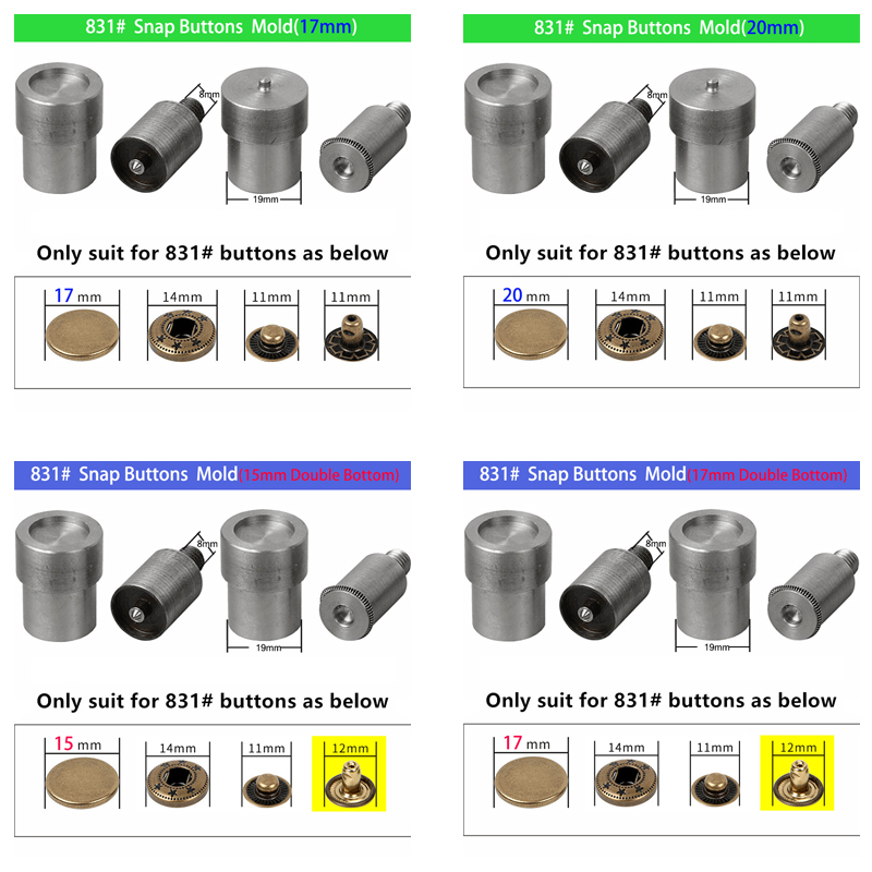 PINCES EN FER POUR BATTRE BOUTONS AUTOMATIQUES A PRESSION