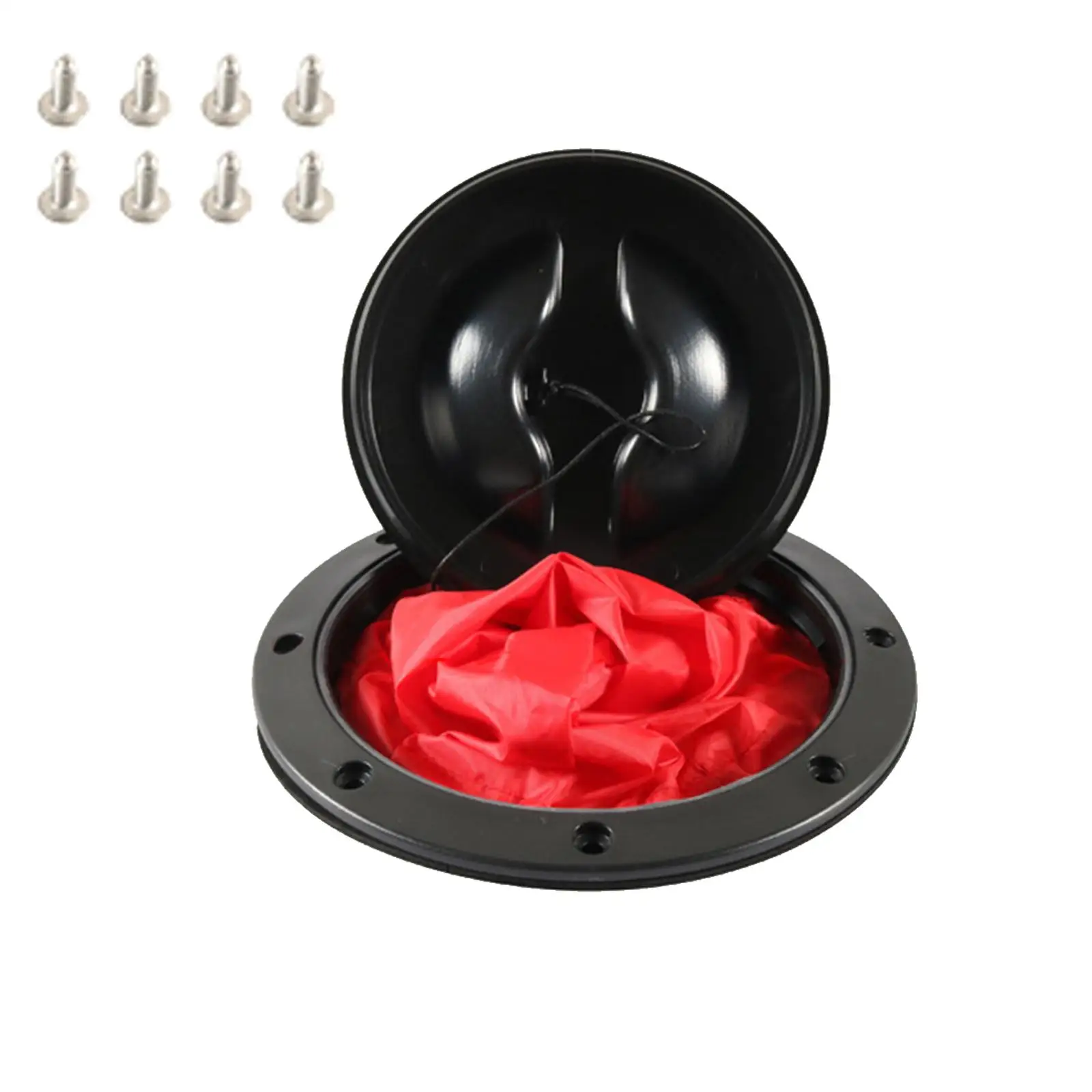 6 in Hatch Cover Accessories Boat Easy Install ABS Deck Plate Lockable Black With Screw Waterproof For Kayak Portable Round