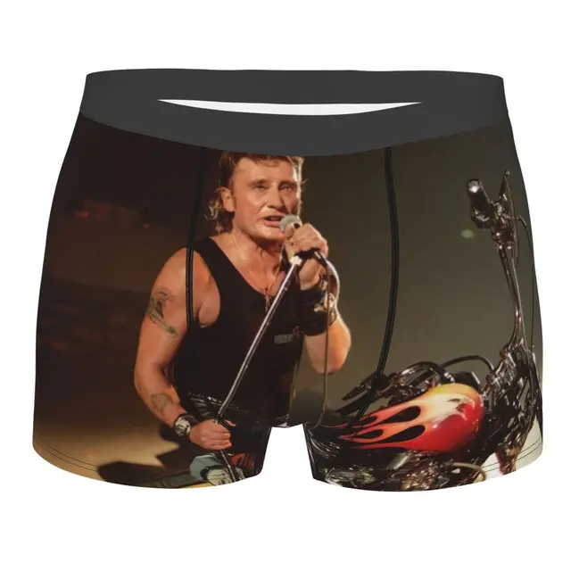 Custom Johnny Hallyday Underwear Men Breathbale France Rock Singer