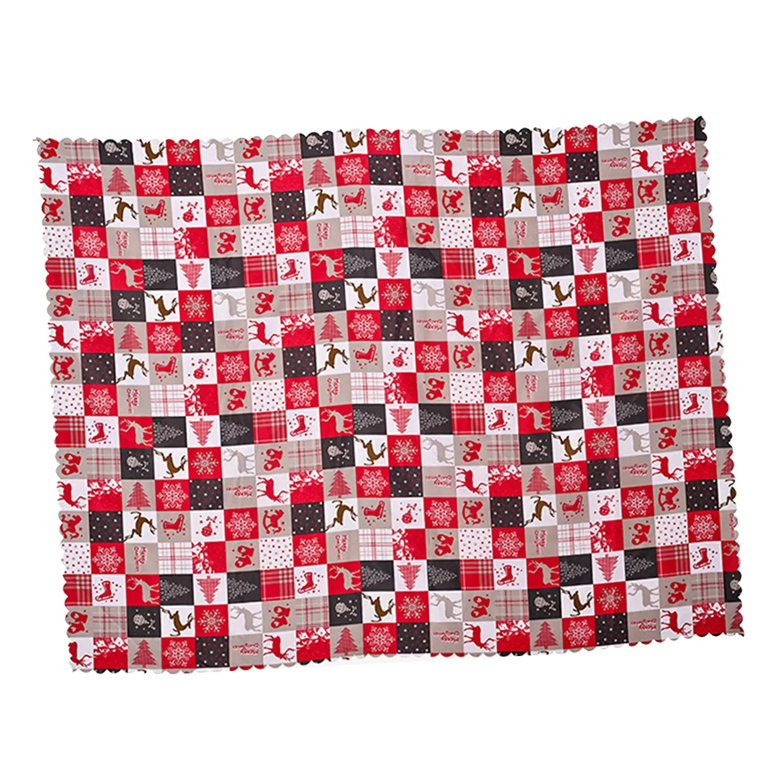 Christmas Tablecloth for Rectangle Tables, Holiday Modern Kitchen Table Cloth