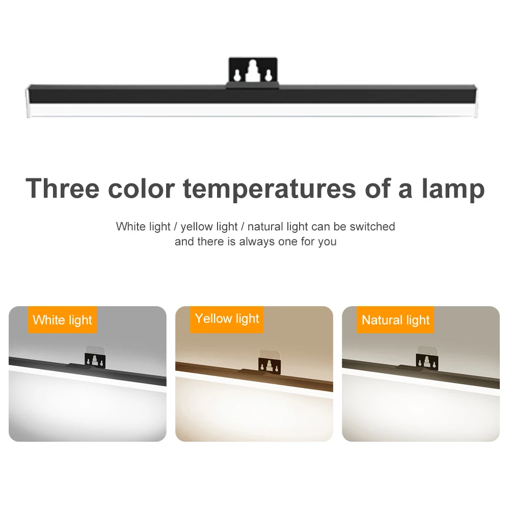 gold wall lights 1Pc Led Picture Light With Remote Control 10-Level Adjustable Gallery Display Art Portrait Painting Wall Lamp Usb Rechargeable wall mounted lights
