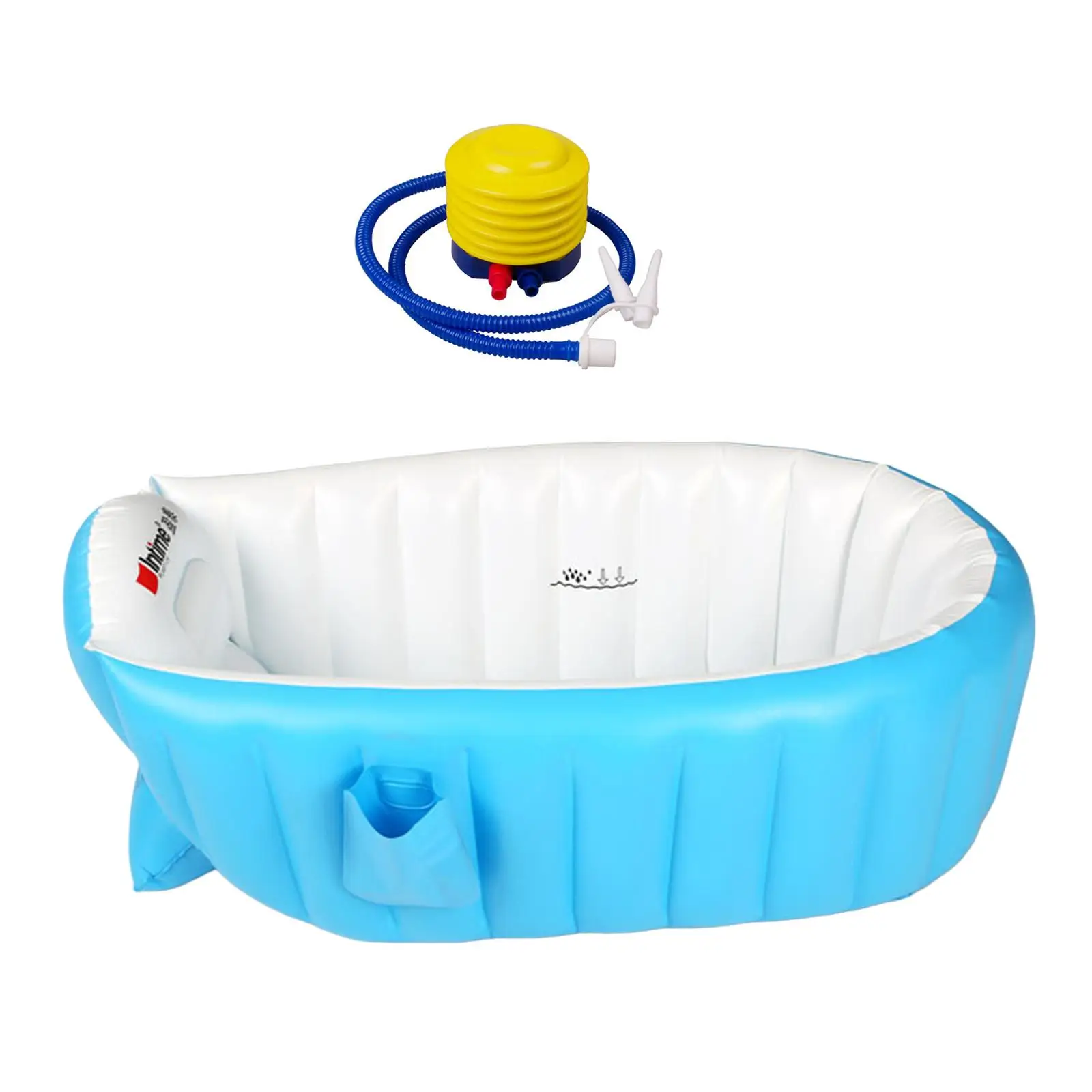 Inflatable Swimming Pool with Air Pump Anti Slip Baby Shower Pool Inflatable Baby Bath Tub for Infants Baby Kids Indoor Outdoor