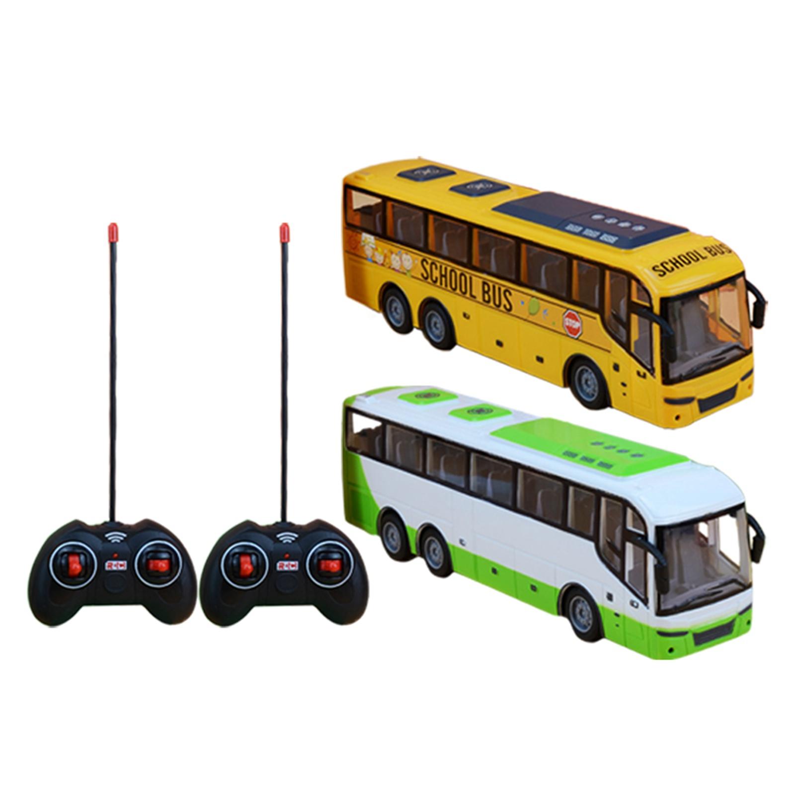 Simulation RC School Bus Toy Party Favors with Lights and Music Battery Operated Motor Vehicles for Children Baby Boy Girl Kids