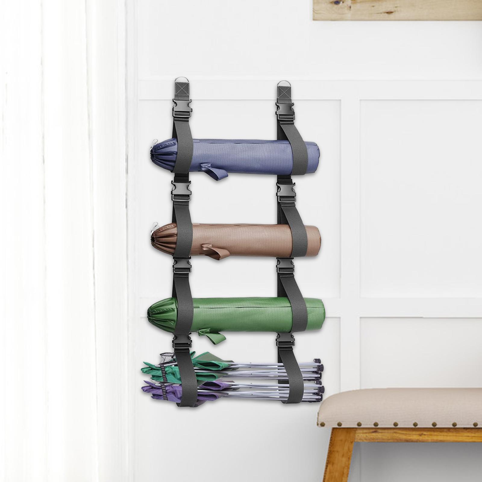 Camping Chair Storage Rack Quick Release Buckles Wall Storage Straps for Tents Canopy Yoga Mats Beach Chairs Folded Chairs