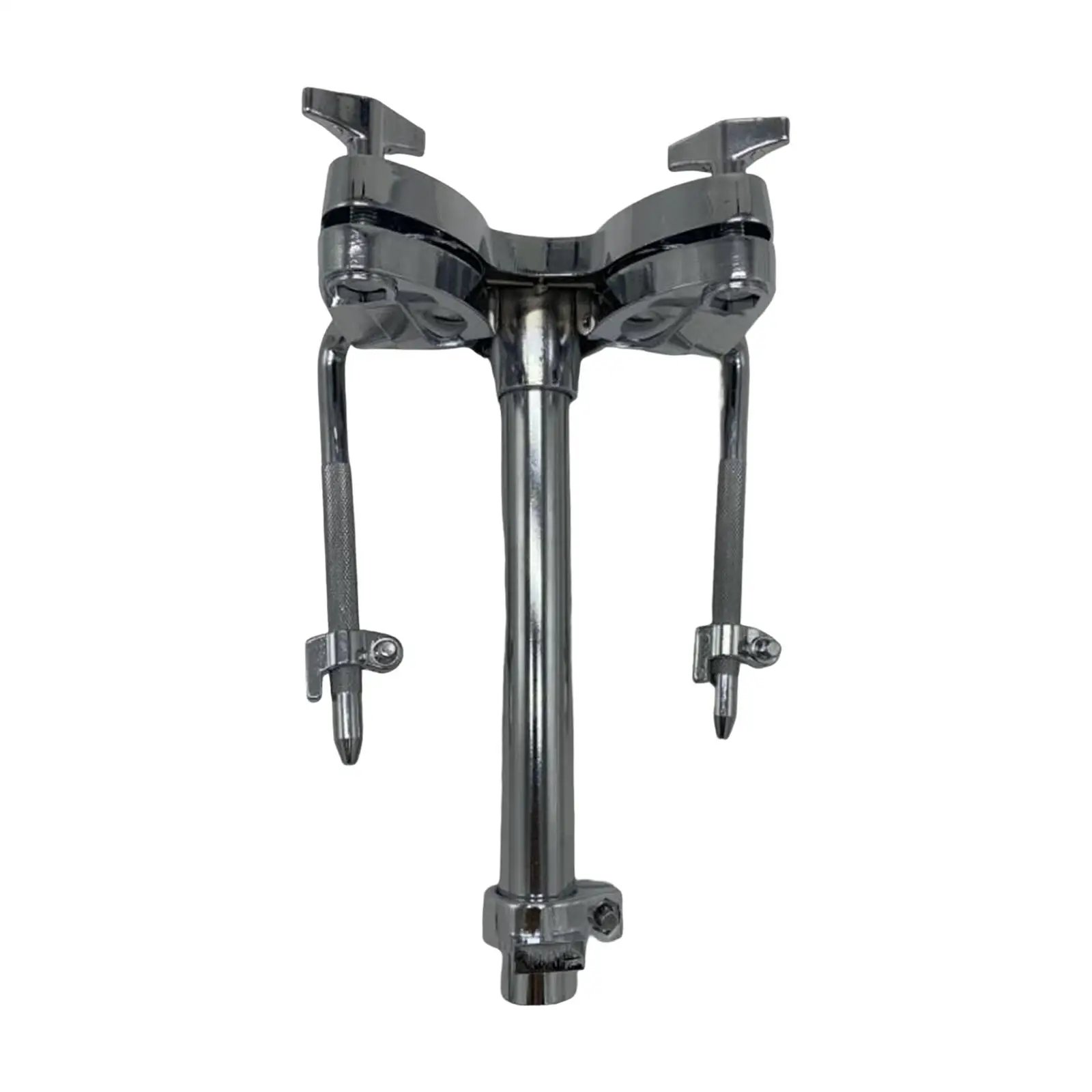 Double Tom Holder Metal Drum Parts Instrument Replaces Parts Sturdy Tom Arm Mount Support for Bass Drum Set Tom Drum Spare Part