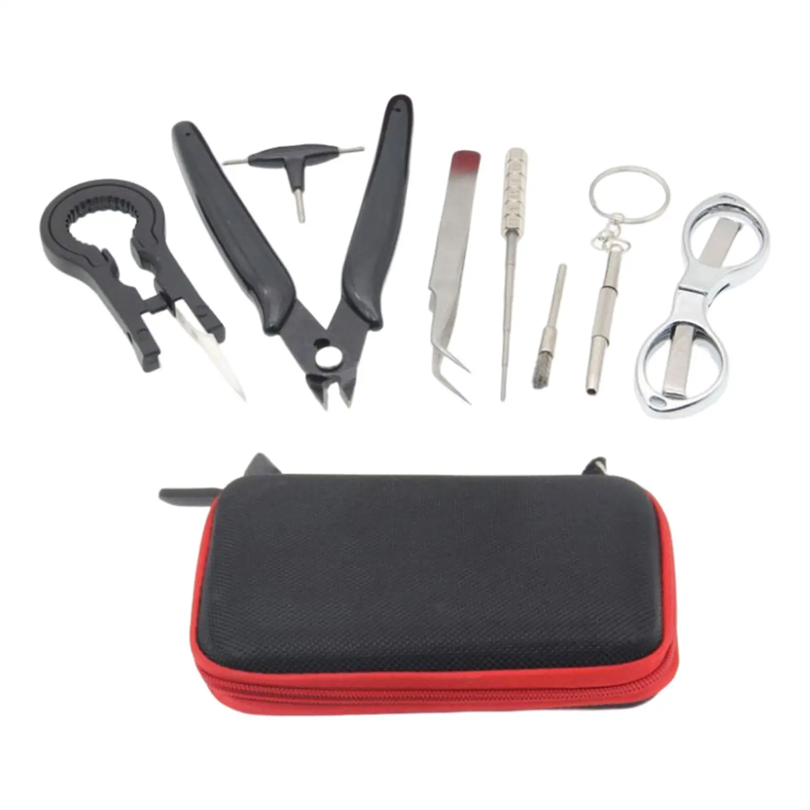 Portable DIY Tweezers Tools Set Building Mini Telescopic Folding Scissor Ceramic Tweezer Driver for Home Maintenance