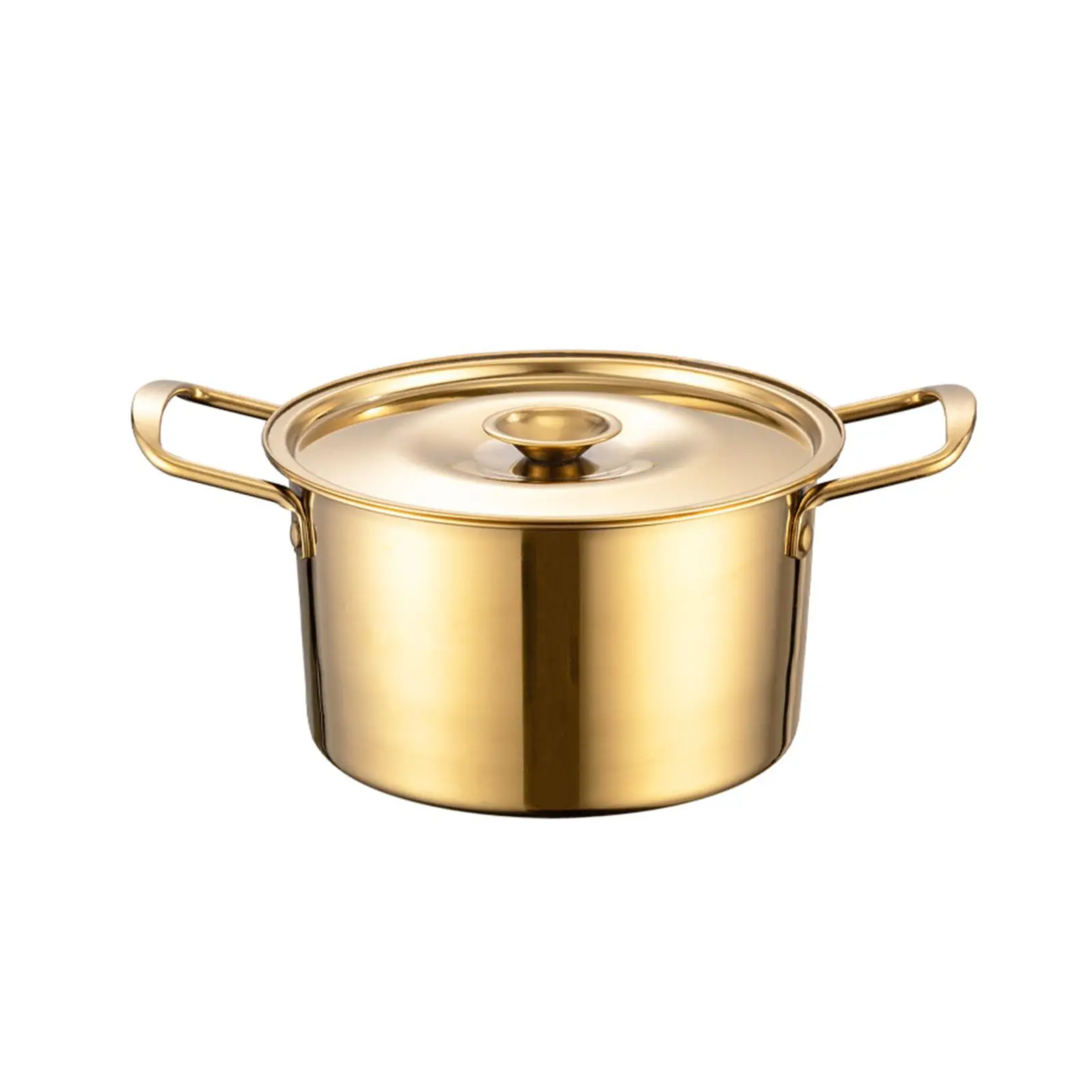 Instant Noodles Pot with Handle Lid Stockpot Stainless Steel Korean Noodle Pot for Stew Soup Pasta Picnic Hiking