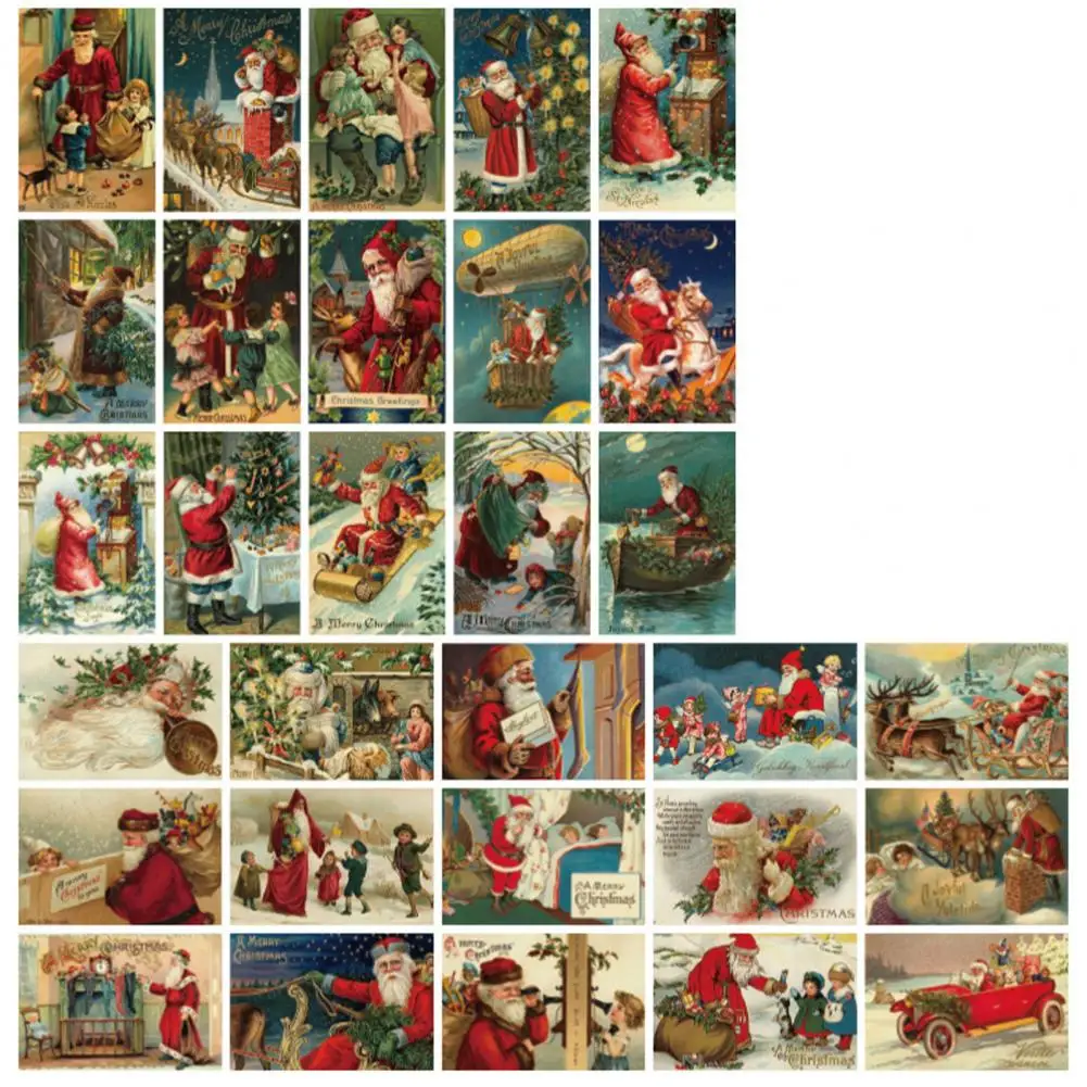 Старые рождественские открытки, Рождественские Элементы, открытки,  винтажные рождественские поздравительные открытки, праздничные элементы,  ретро рождественские открытки | AliExpress