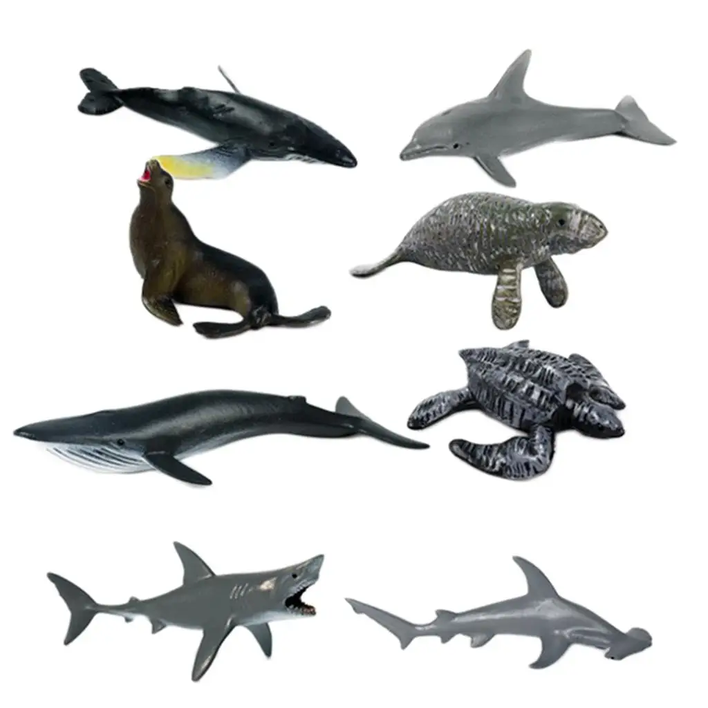 Set of 12 Simulation Nature Sea Life PVC Animal Model Figures Aquarium for Kids