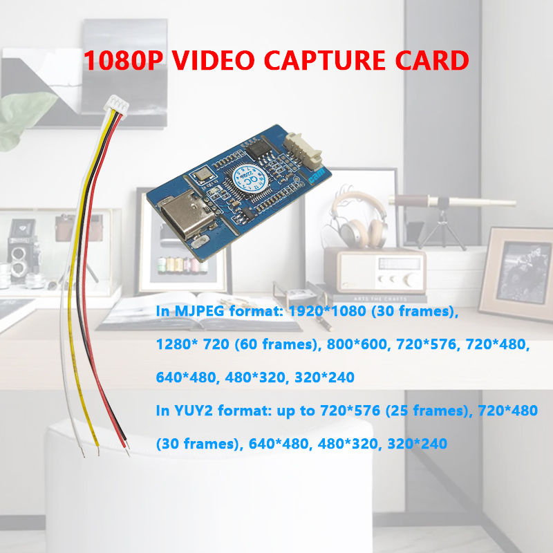 1080P Video Capture Card CVBS To USB Capture AV CVBS Analog Signal S-VIDEO Signal To Digital USB,TYPE-C Motherboard Driver-free