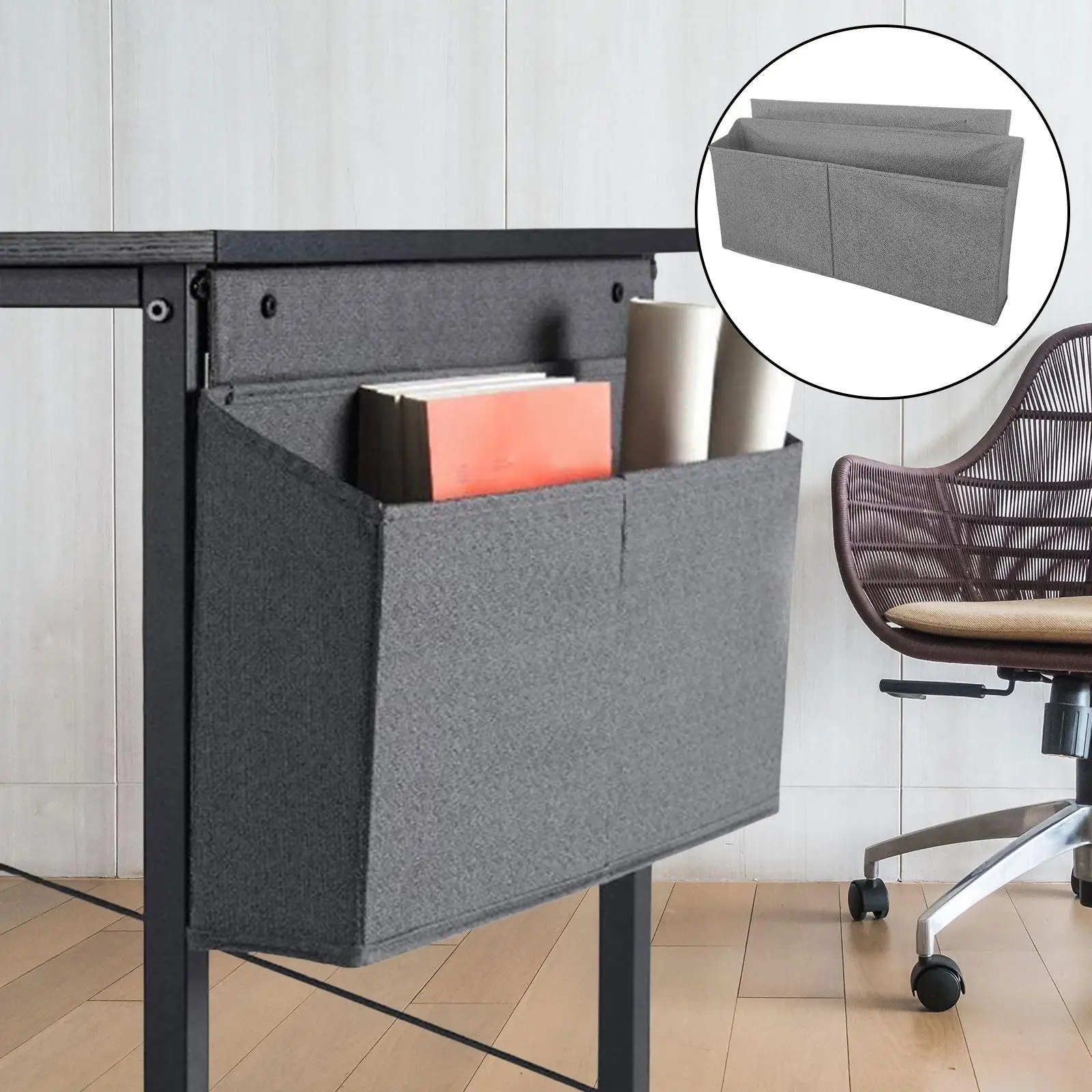 Side Storage Organizer Gadget Storage Holder Portable Sofa Desk Hanging Organizer for Office Room Bedroom Dorm