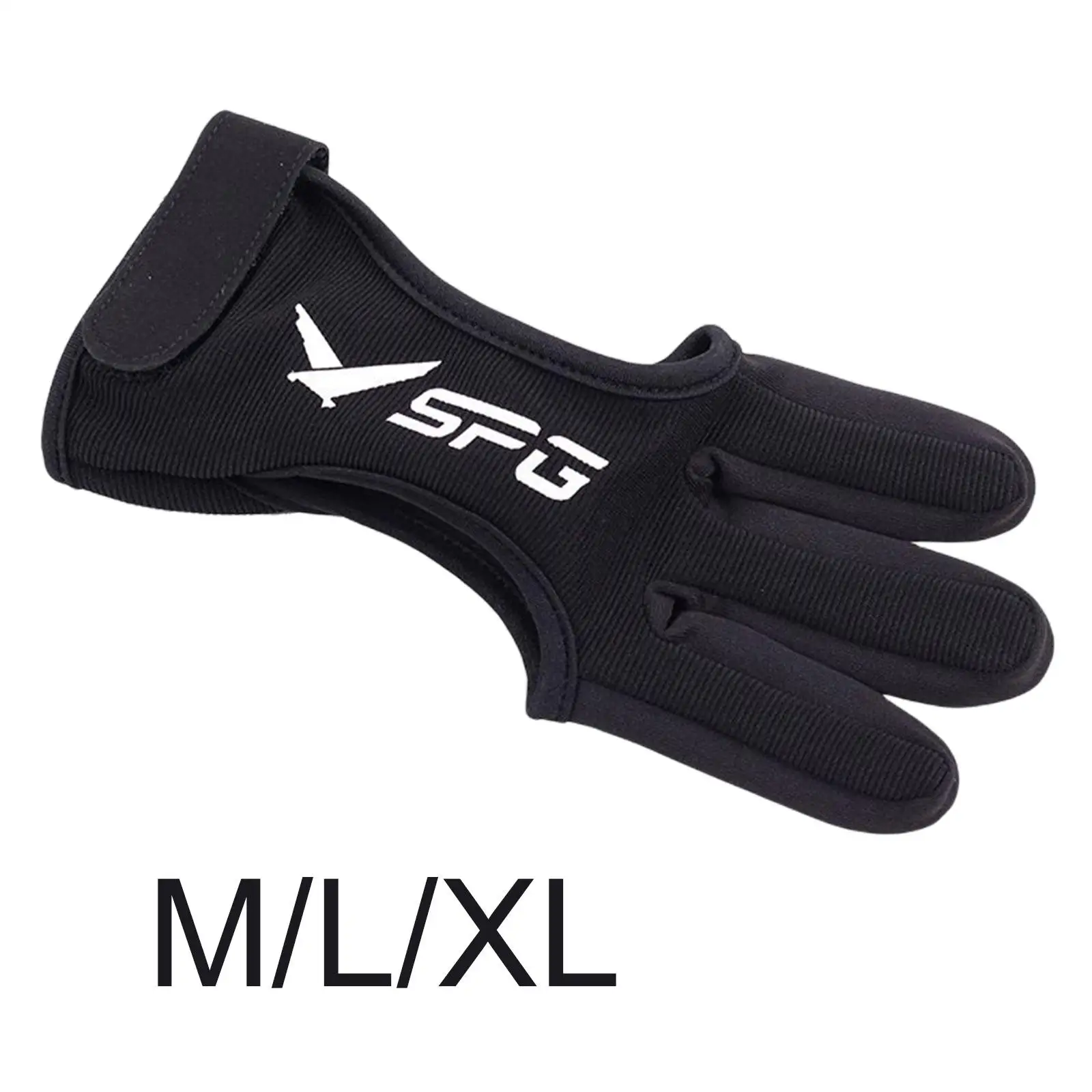 Glove 3 Fingers Compound Recurve Bow Guard Hunting Glove