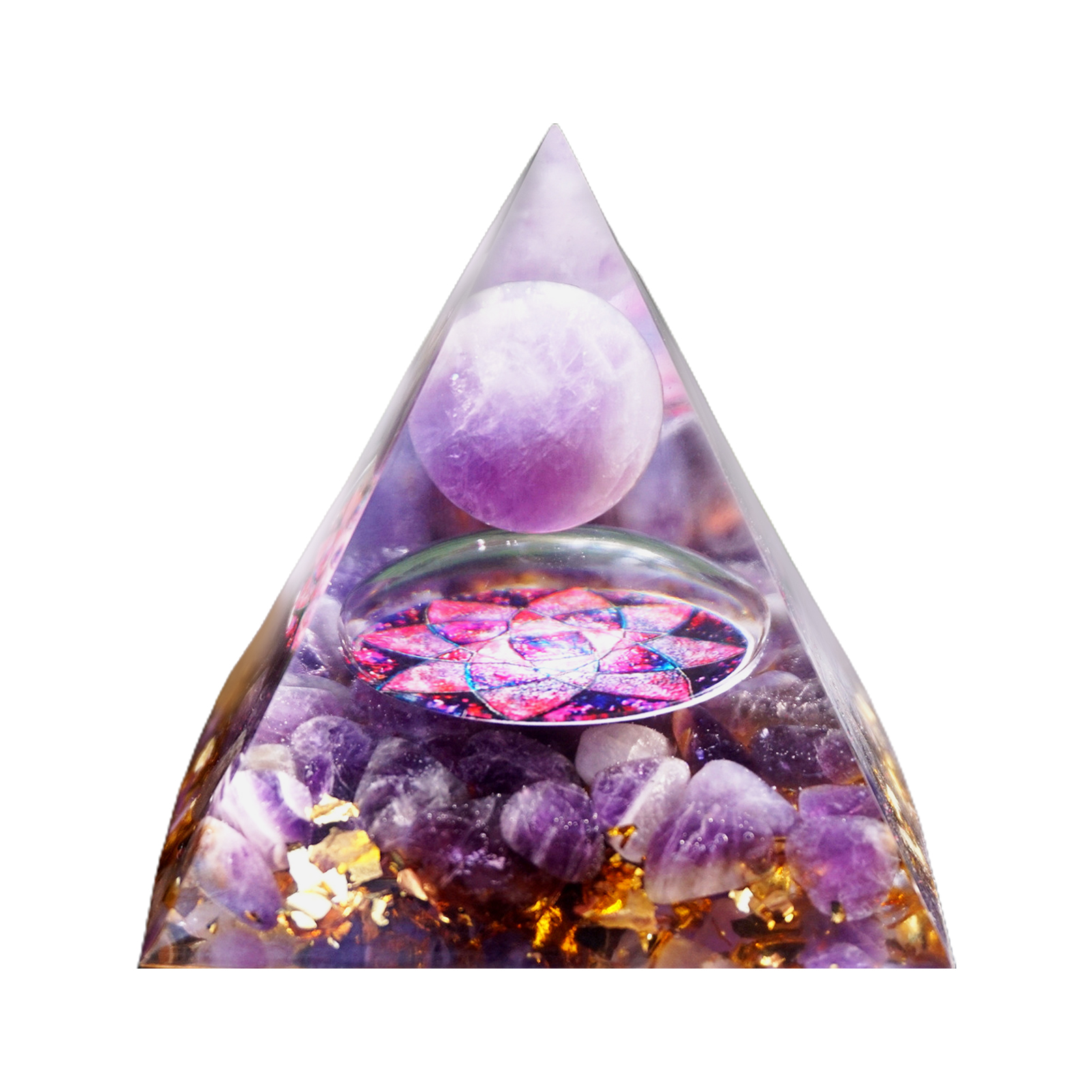Kristall Schotter pyramide süßes Muster Pyramide Weihnachts schmuck Wohnkultur – Detail 5