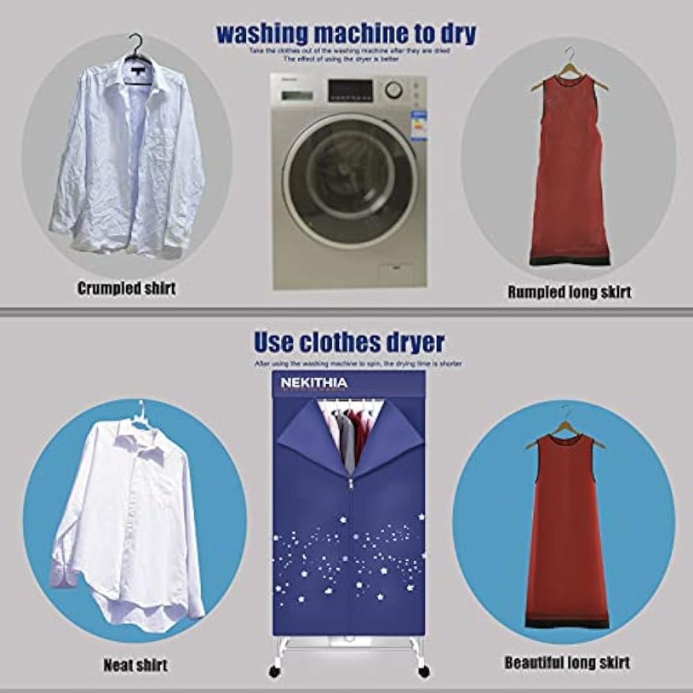 Title 4, Nekithia Clothes Dryer 1000W Portable Drying Ra...