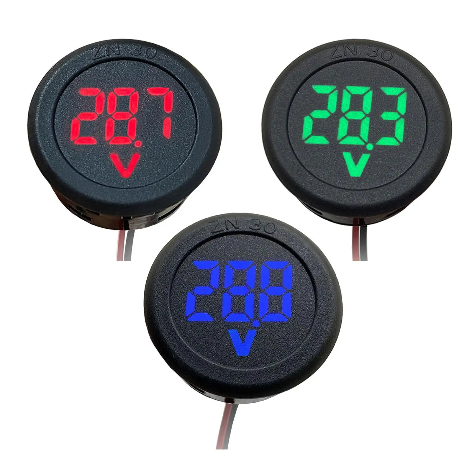 Two Wire Car Voltmeter DC 4-100V Battery Monitor   Truck Car