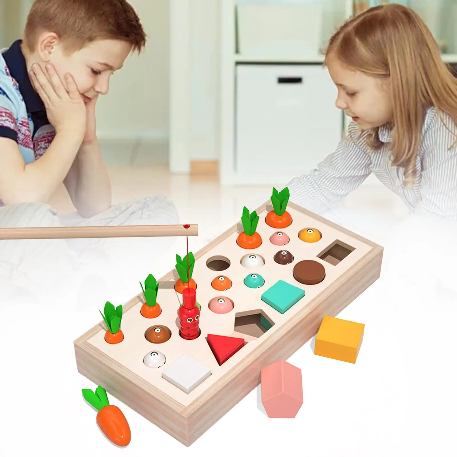 Toddlers Montessori Wooden Toys Parent Child Interactive for Xmas Gifts