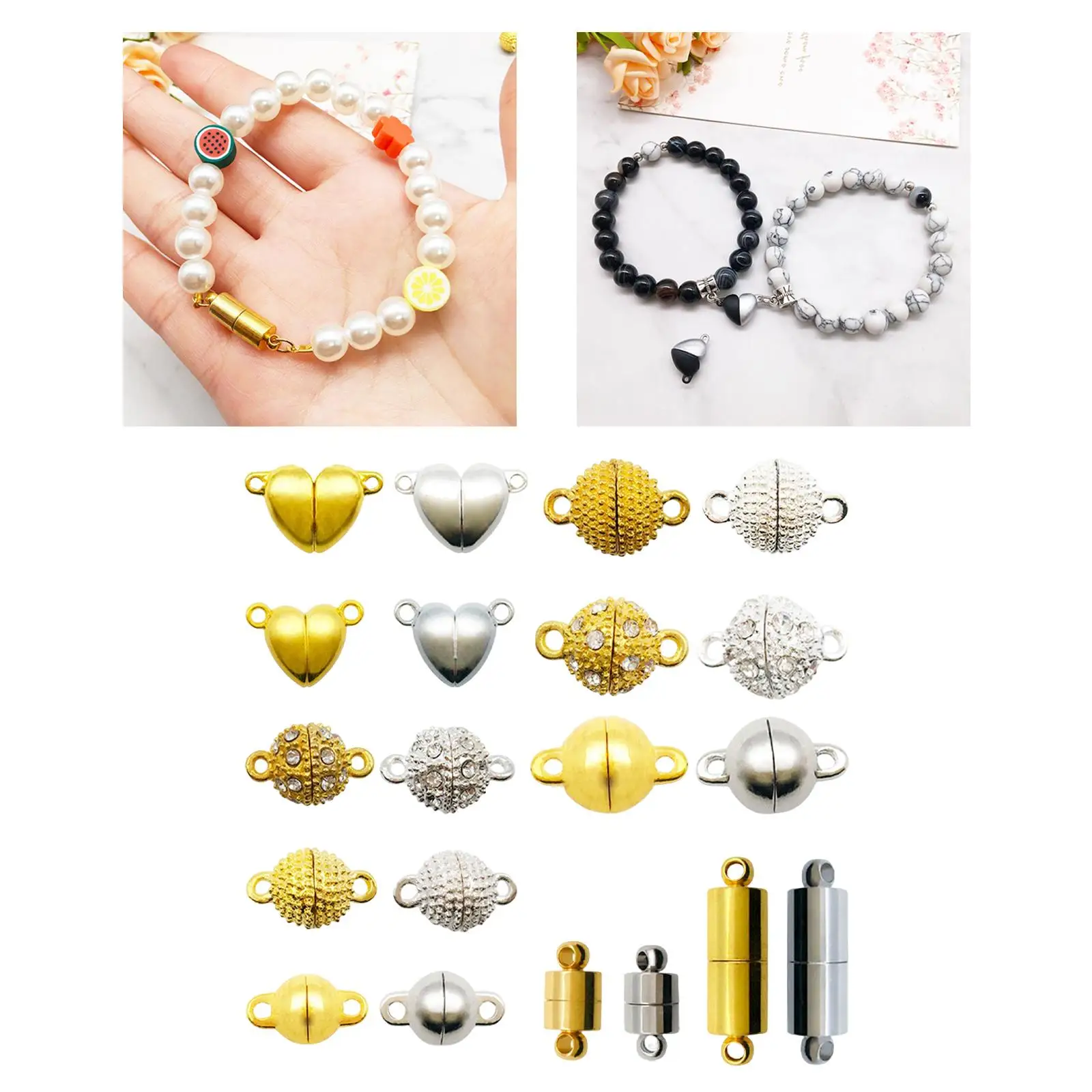 20Pcs Copper Magnetic Jewelry Clasp Necklace Bracelet Connector Supplies
