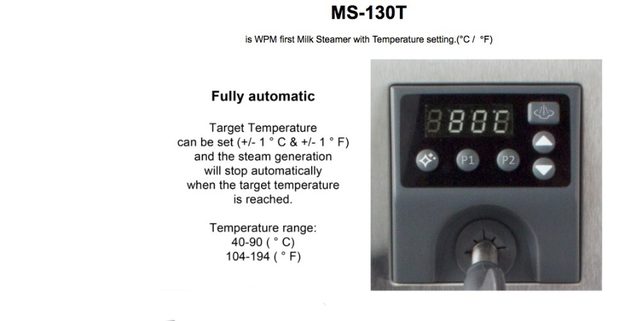 220-240v Welhome professional milk steamer/commercial milk foaming  machine/MS-130T Milk Steamer with Temperature setting