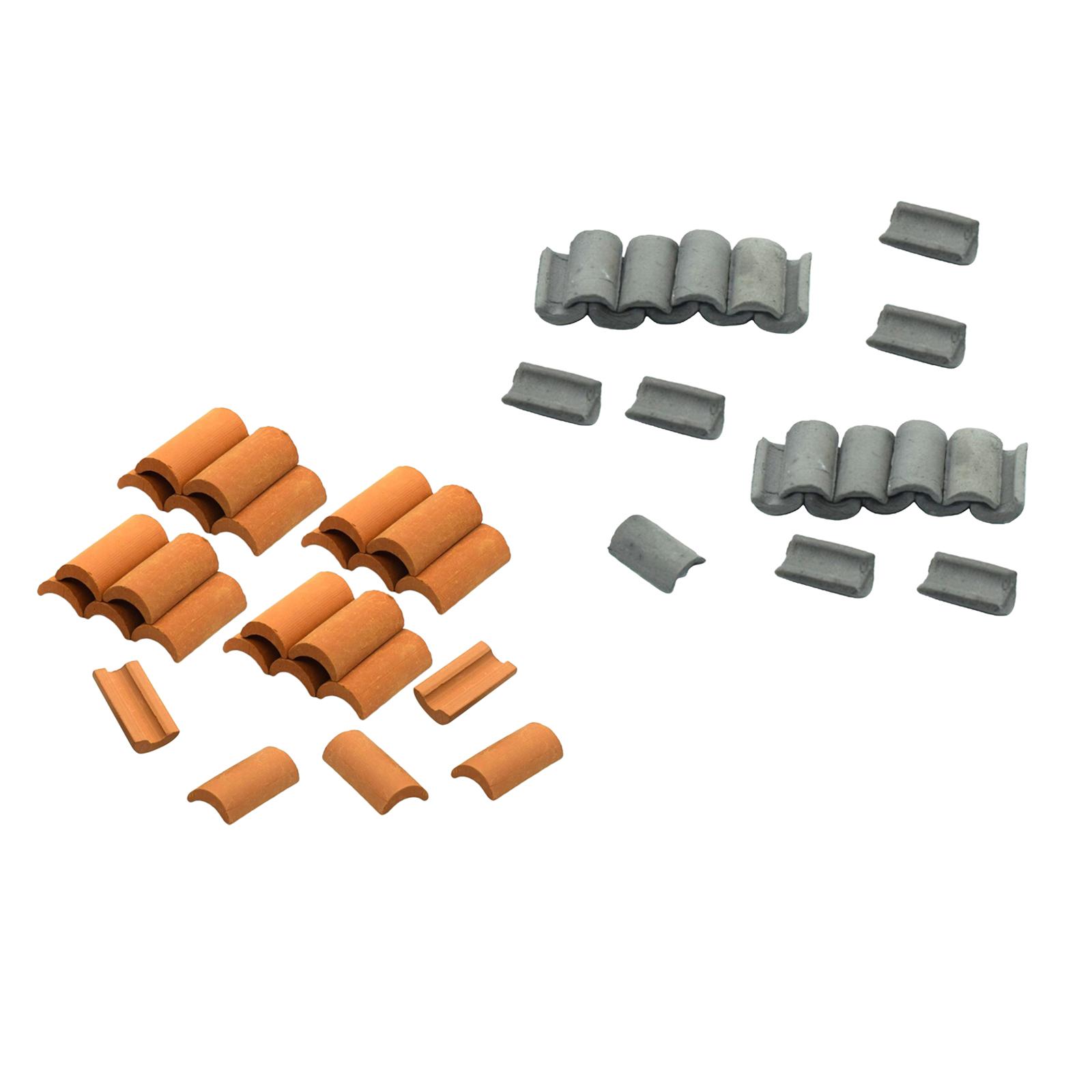 25 Pieces Miniature Roof Tiles Figurine for Landscaping Role Play Boys Girls