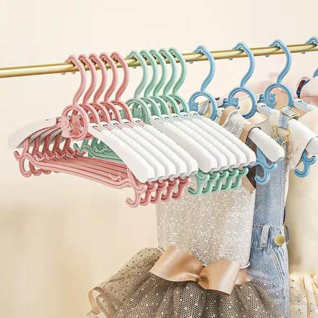 5Pcs Set Portable Children Clothes Hanger Toddler Baby Coat Plastic Hangers  Hook Household for Kids Clothing Organizer 27x14cm - AliExpress