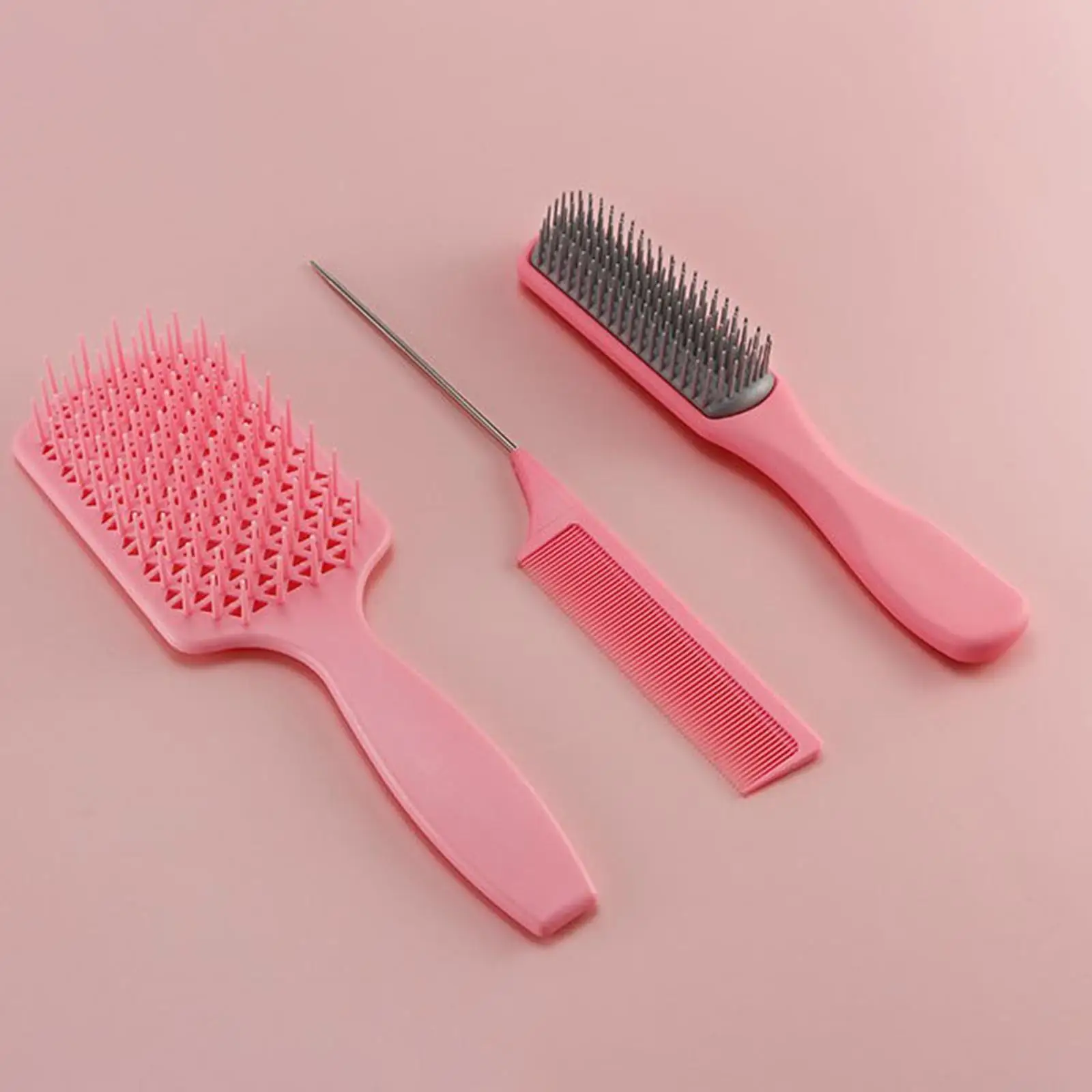 3x Hair Comb Set Smooth Handle 3 in 1 for Long  Women Men and Kids