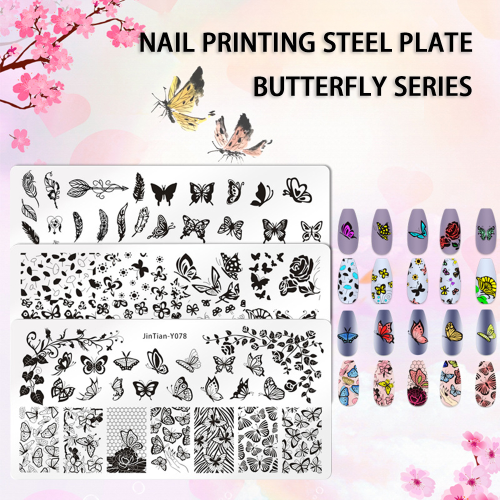 Best of Nail Art Pretty Stamping Plates Butterfly Flower Leaf Seal Prints Templates Stamper Manicure Tool Steel Transfer Graphic Pattern Reviews & Tips