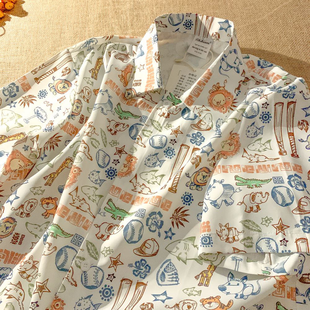 Zoo Print, Blusas Elegantes, Camisa de Manga