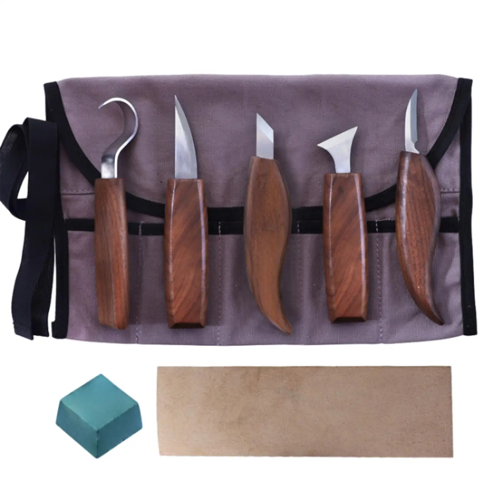 8x Wood Carving Kits with Storage Bag Fine Carving Wear Resistant Woodworking DIY Carving Tool for Paper Carving Plaster Carving