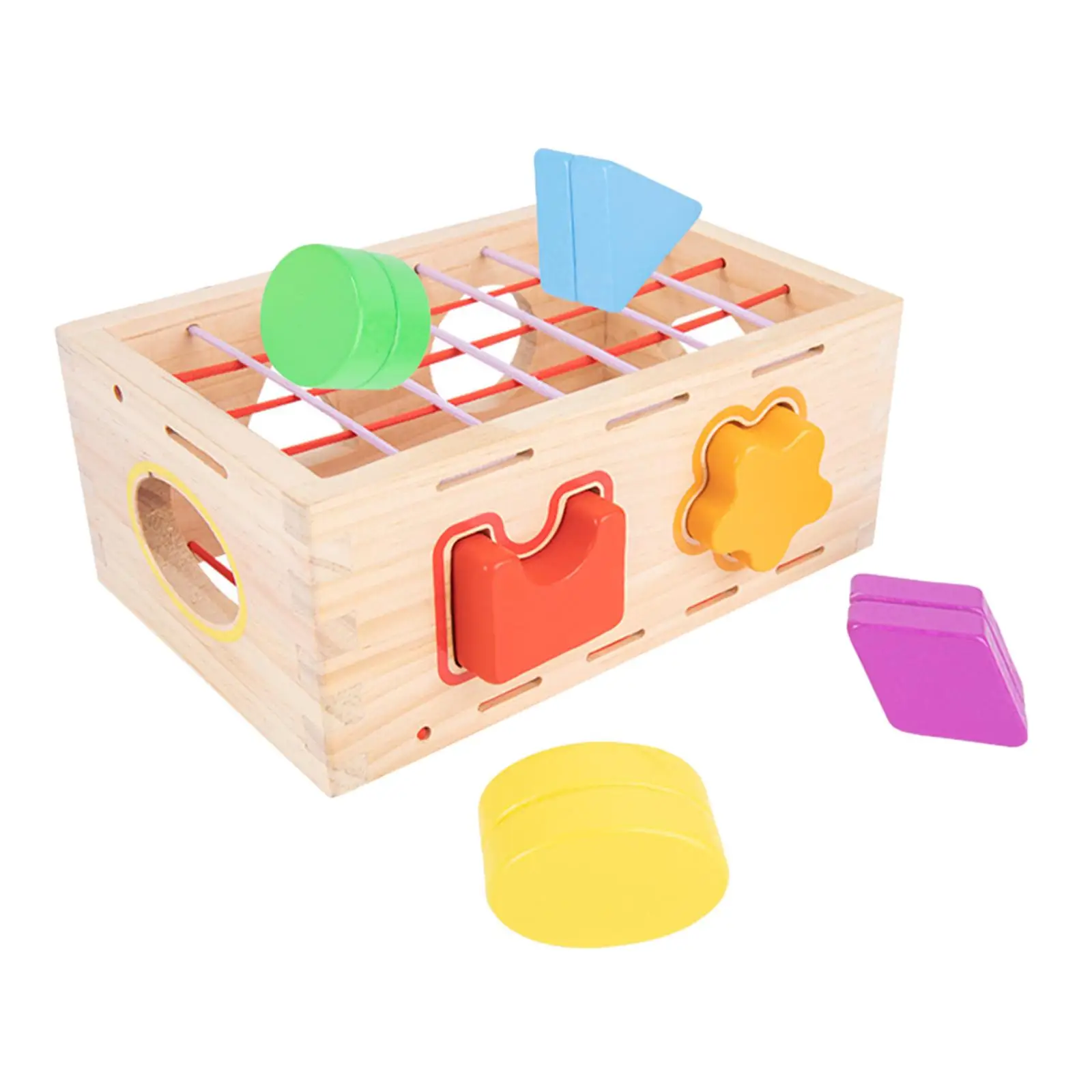 Shape Toy Montessori Colorful Three dimensional Geometry Line Baby Sorter Toy Preschool Gift for 1-2 Year Old Boy Girl Toddler