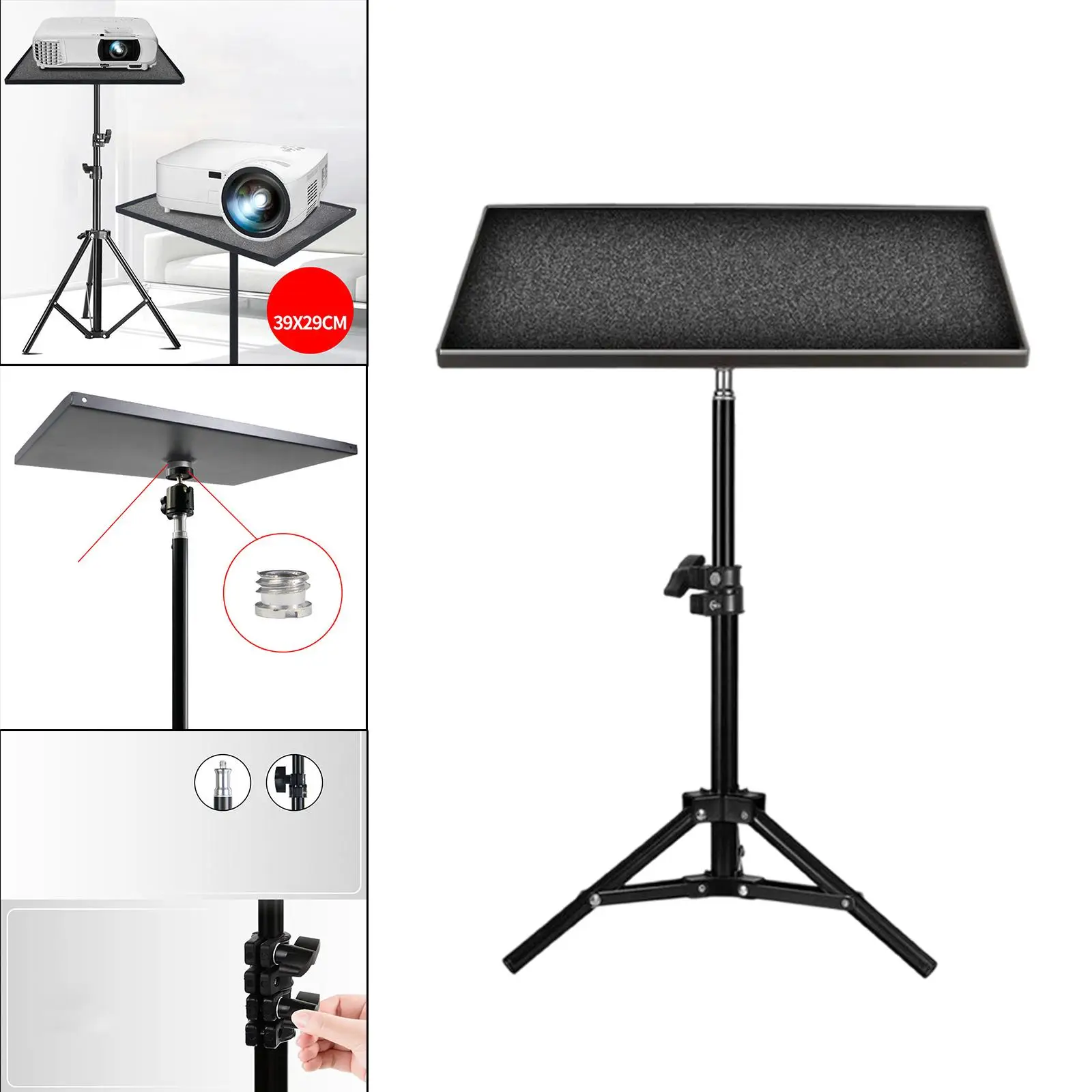 Projector Tripod Stand, Foldable Projector Stand, for office and Computer Phone Holder Mount Detachable