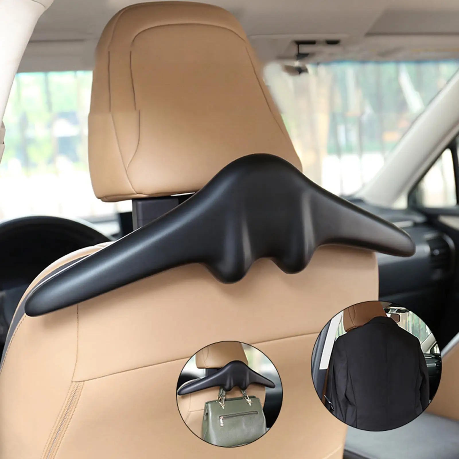 Car Coat Hangers Safety Hanger PU  for Household Vehicle Bags