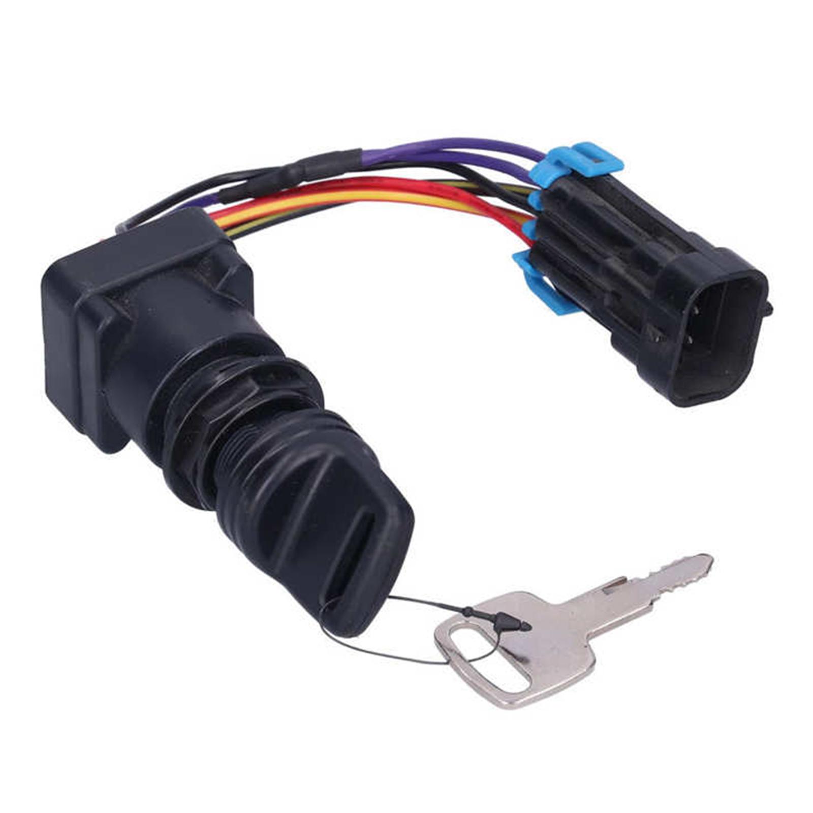 Boat Ignition Switch with Key 6 Wire Connectors for Mercury DTS Upgrade