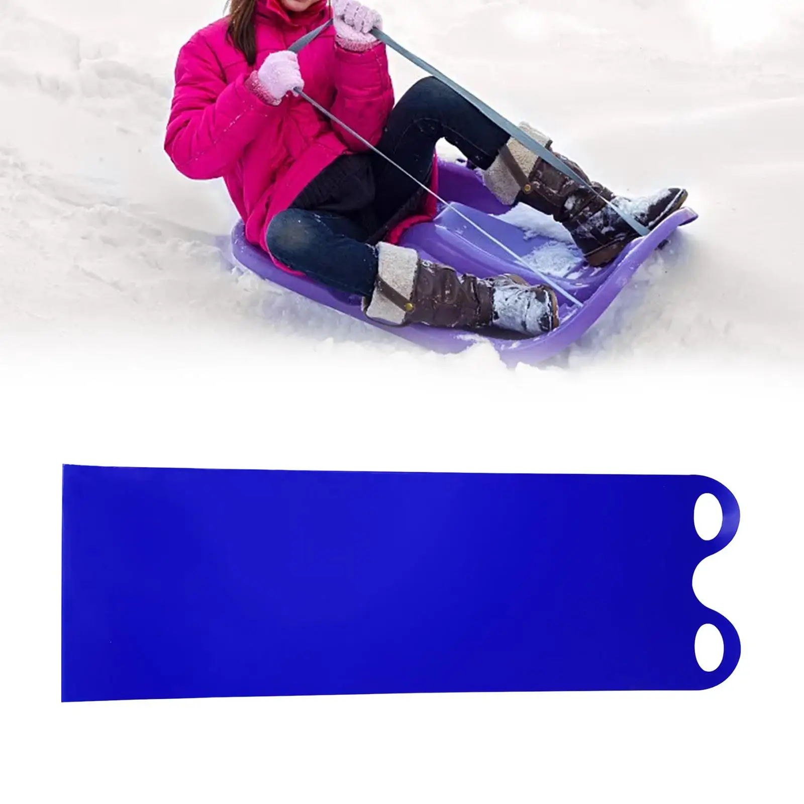 Snow Slide Mat Flexible Heavy Duty Sleigh Sliding Sled Roll up Snow Sled