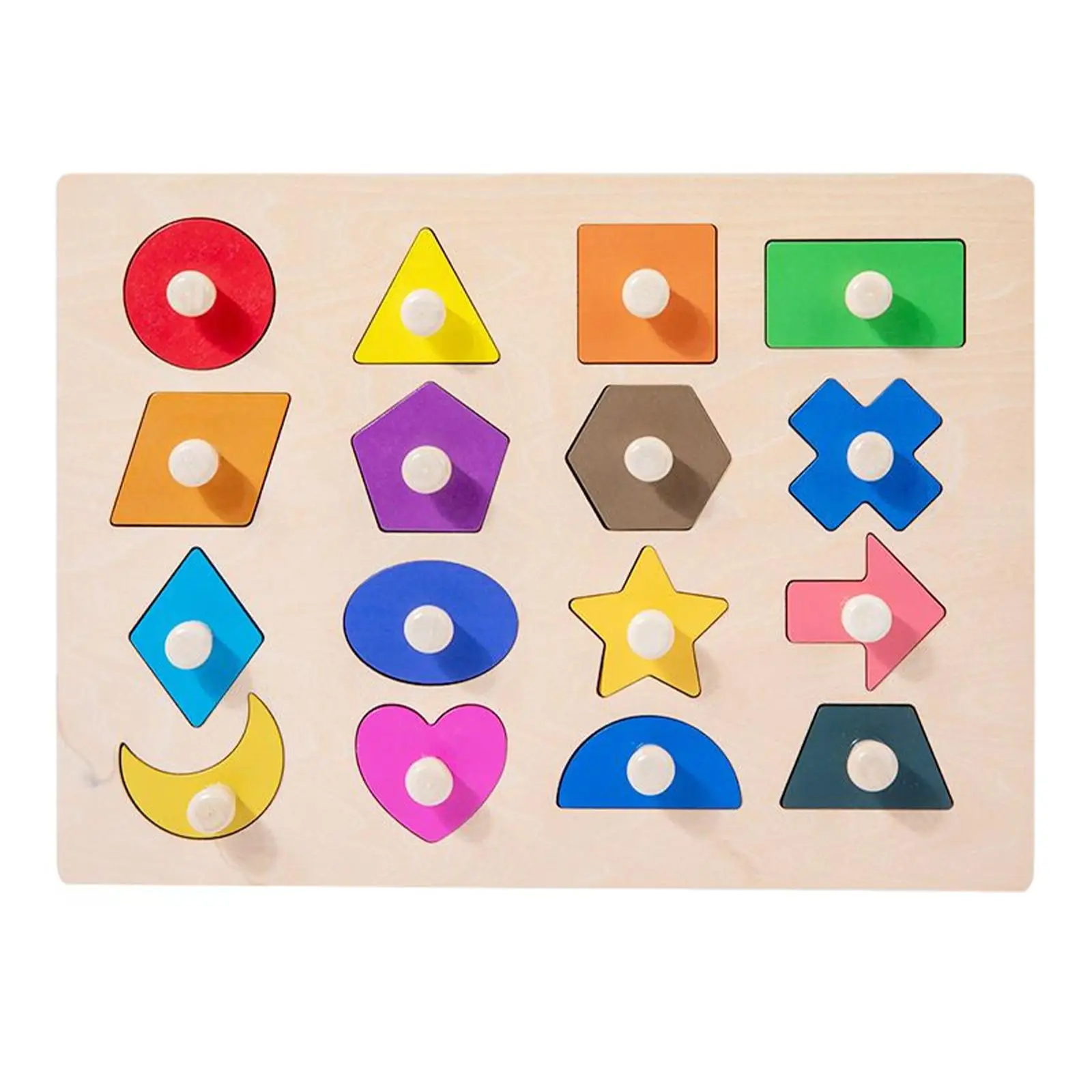 Wooden Sorting Stacking Blocks Shape Color Recognition Geometric Stacker Game Learning Shape Matching puzzles for Preschool