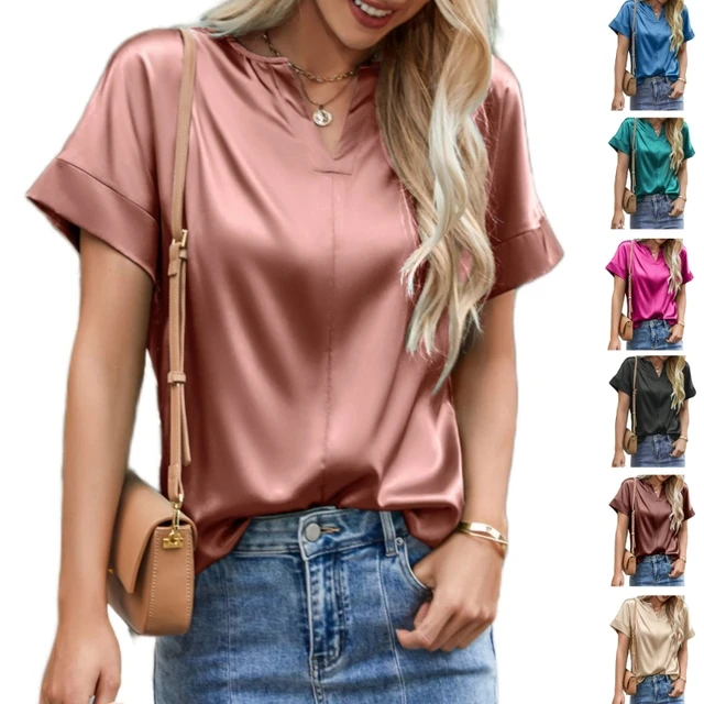  Womens Summer Tops Sexy Casual T Shirts for Women Asymmetrical  Neck Tank Top (Color : Pink, Size : X-Large) : Clothing, Shoes & Jewelry