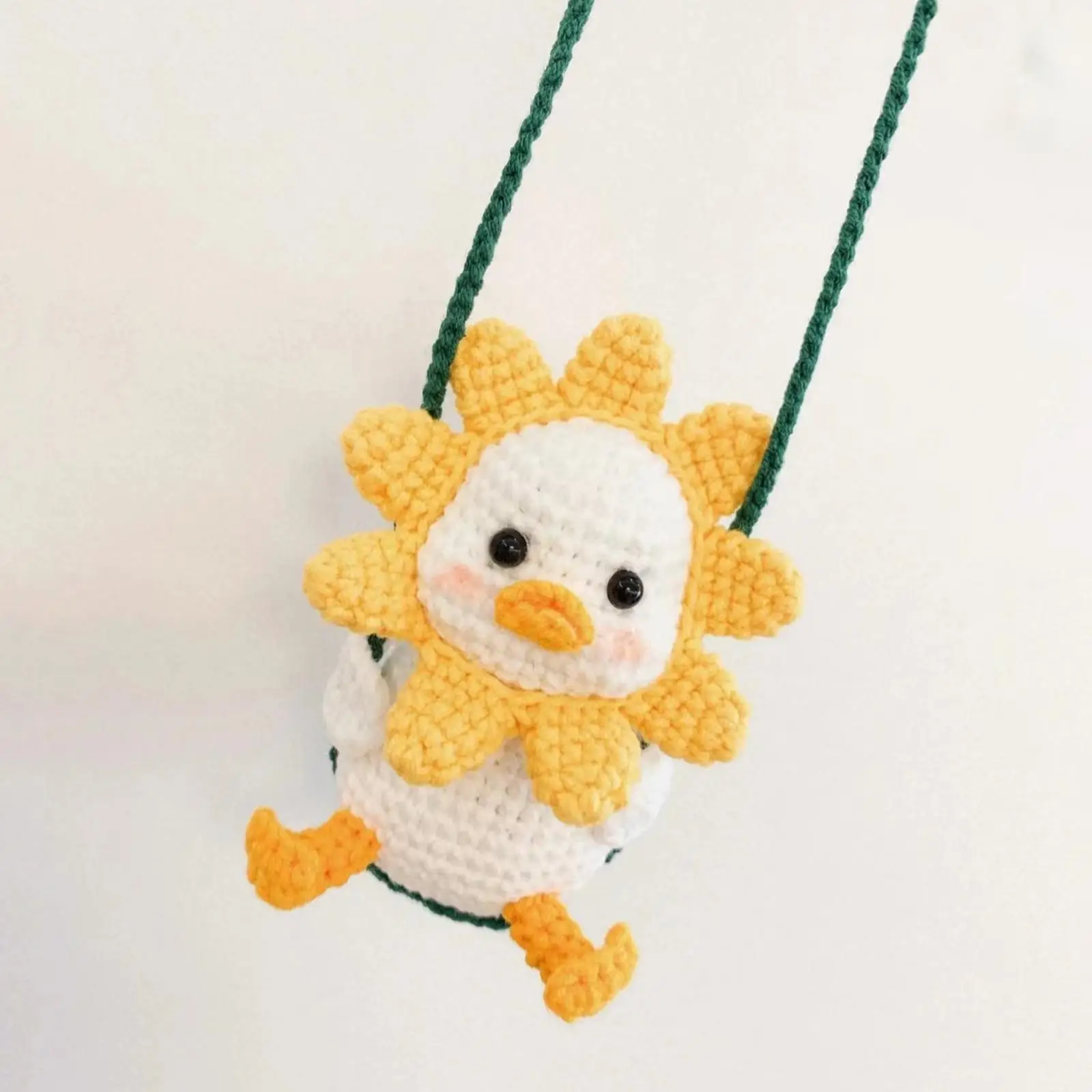 Crochet Set, Duck DIY Hand Made Crocheting Craft Needlework Pendant for Home Decoration Adults and Kids Teens Gift