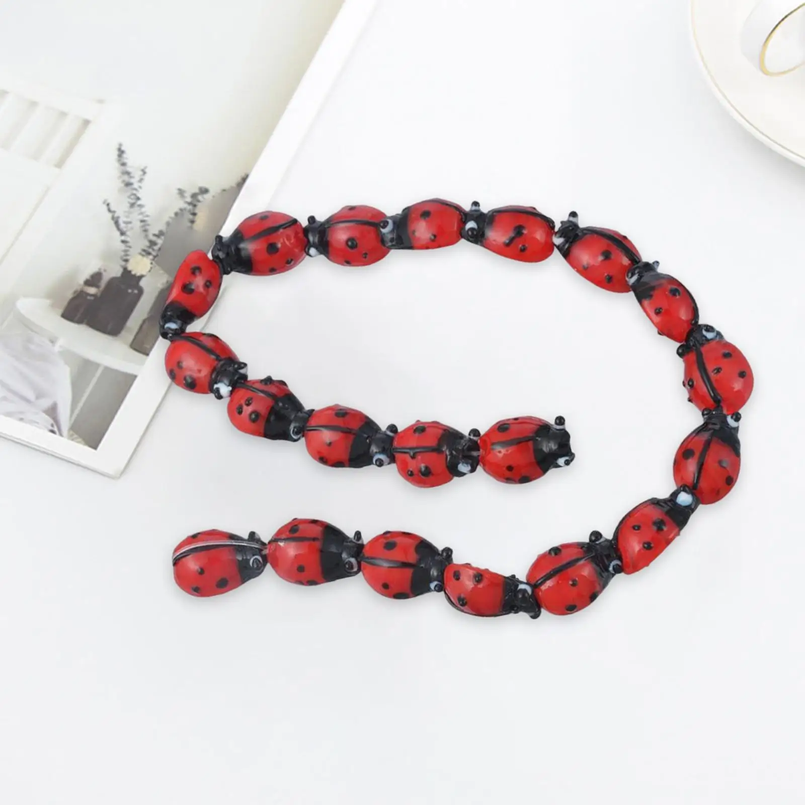 Cute Beetle Spacer Beads Crafts Kit for Craft Making Necklaces Earrings Halloween