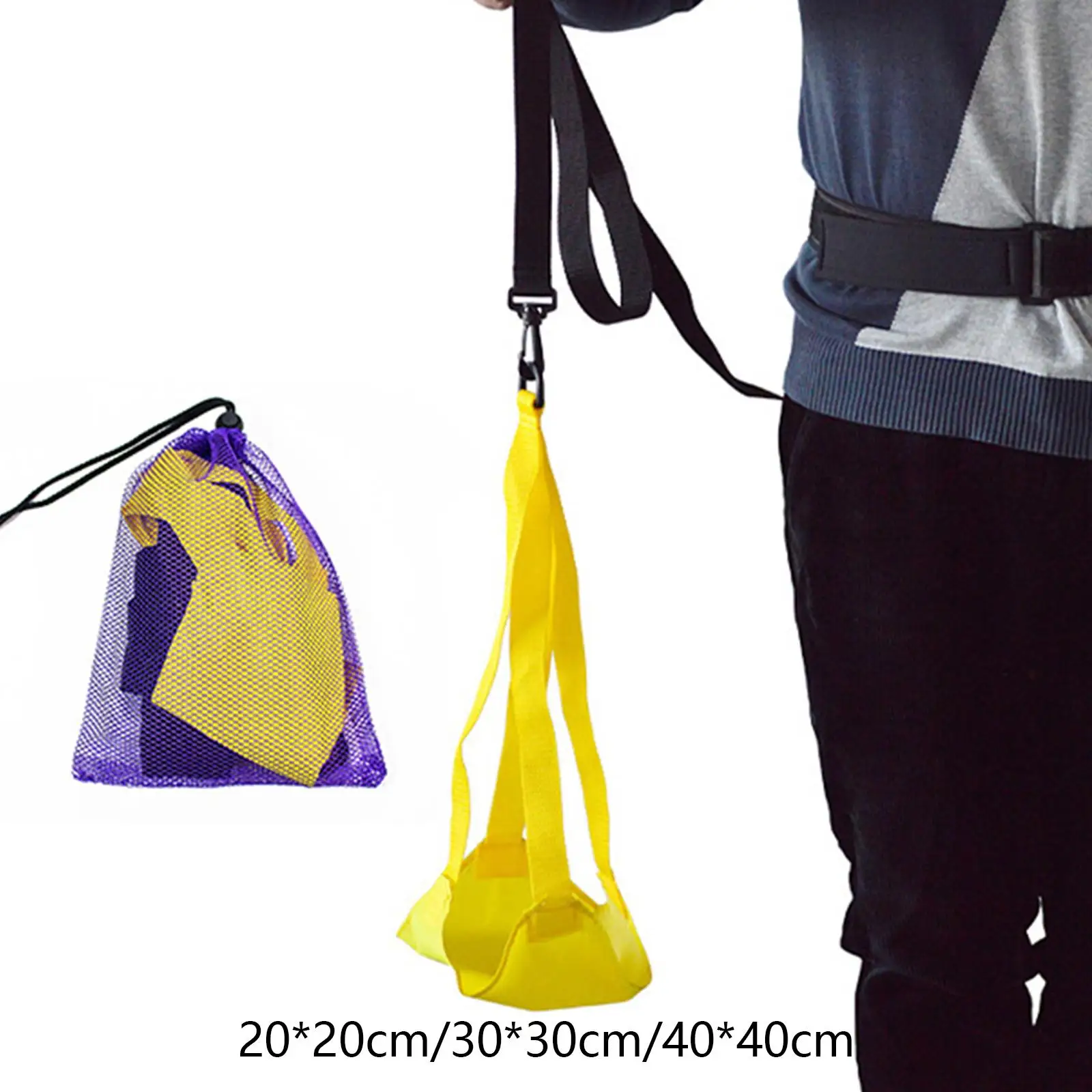 Swim Parachute Swimming Resistance Belt Speed Training Durable Swim Trainer