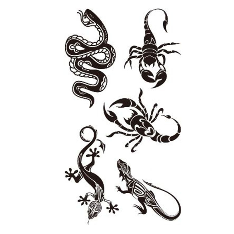 Best of Snake Lizard Scorpion Temporary Tattoo Sticker Waterproof Women Men Adults Fake Body Art New Design 10.5X6cm Kids Hand Tatoo Reviews & Tips