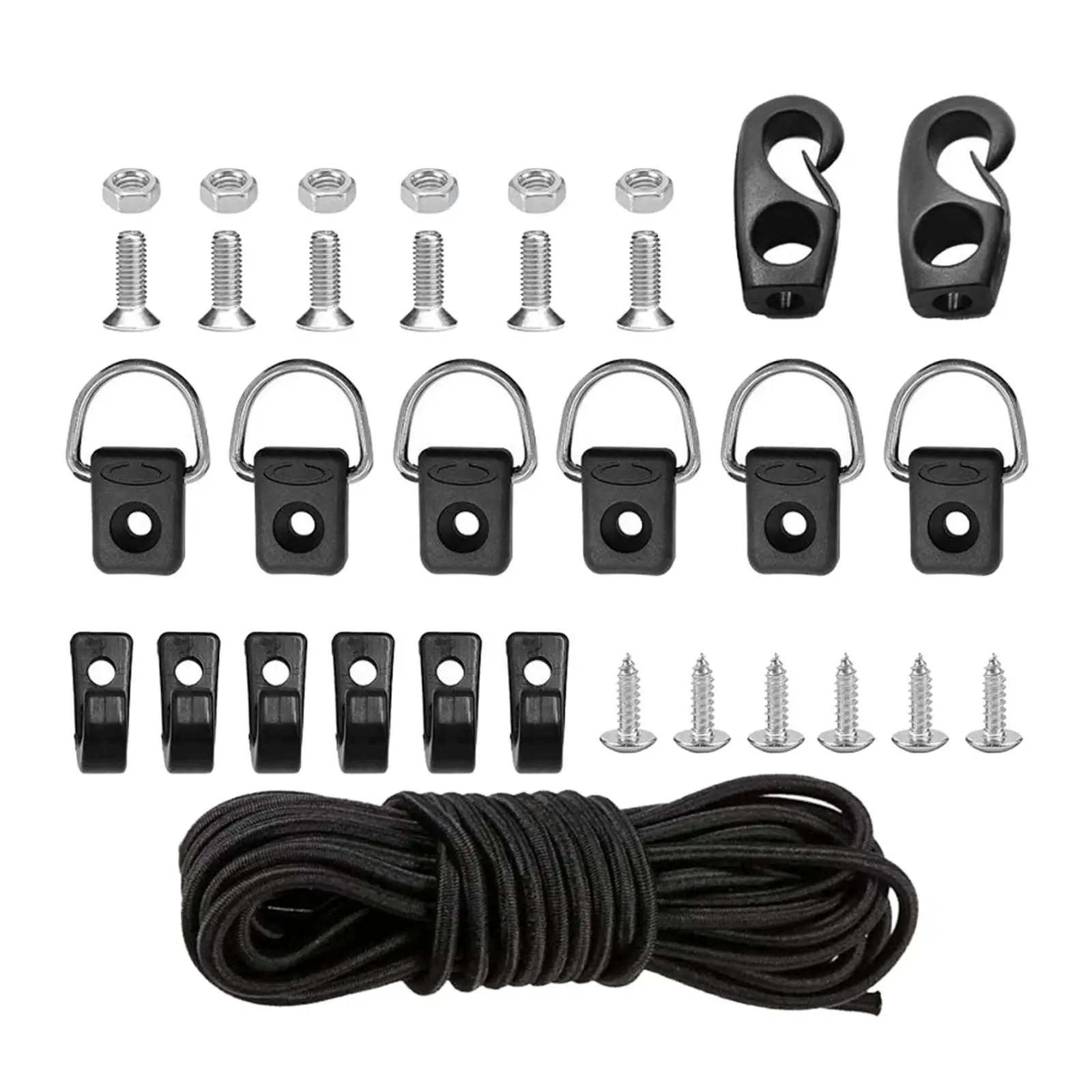 Kayak Deck Rigging Kit D Rings 8.  Cord for Fishing Accessories