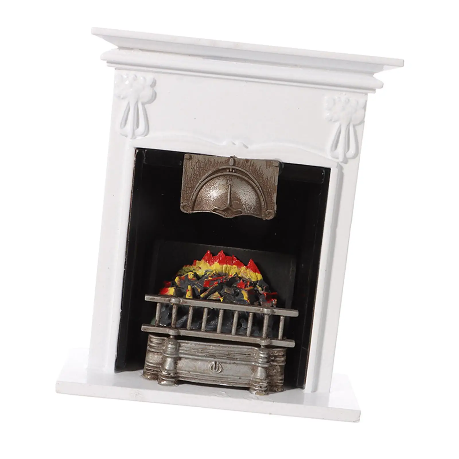 1/12 Dollhouse Fireplace Miniature Model Realistic Pretend Play Toy Versatile