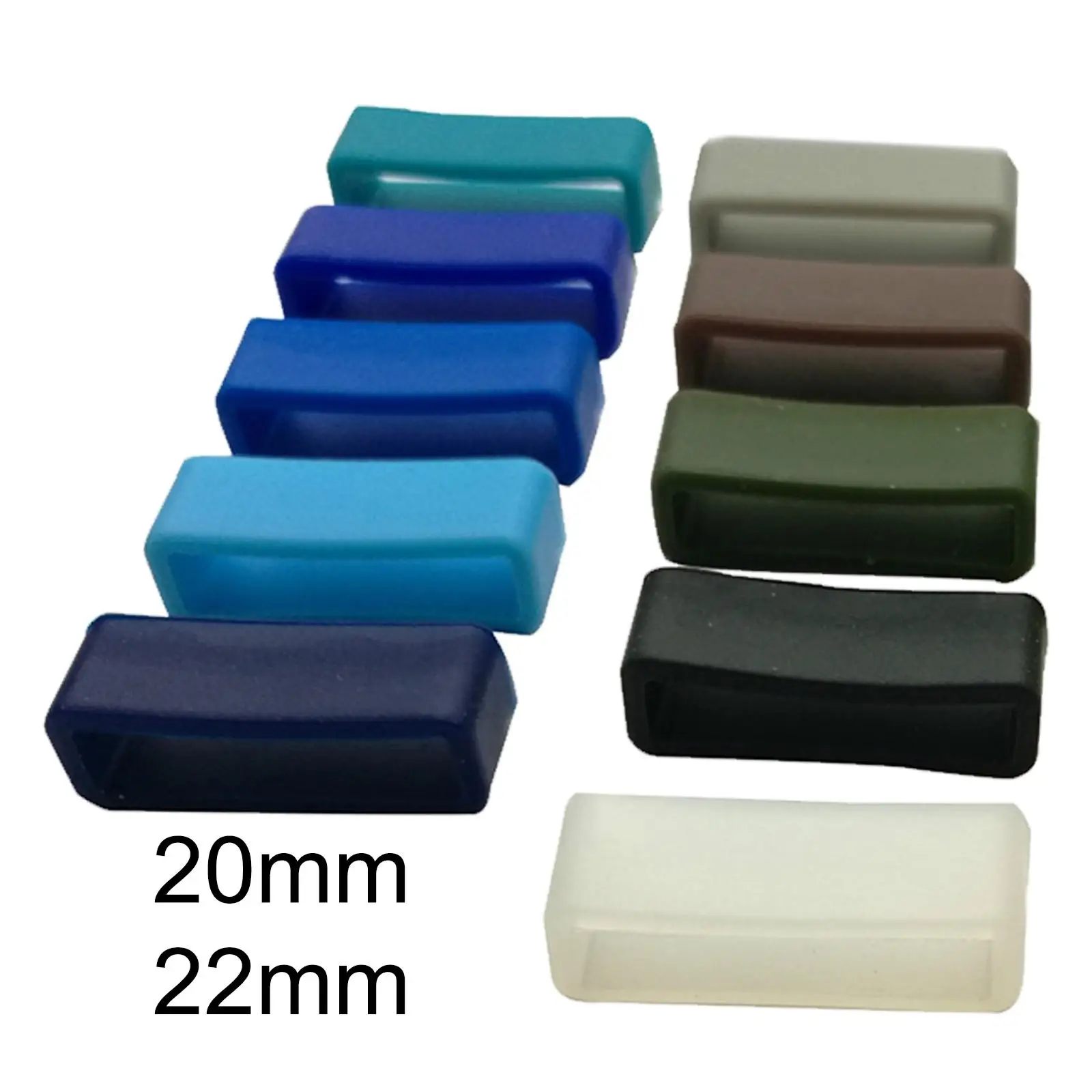 10Pcs Silicone Watch Strap Loops Buckle Bands Connector Anti Slip Holder Keeper Accessories Anti Fall for Fitness Replacement