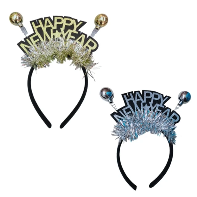 2023 New Year Headband New Year HairHoop Happy New Year Headband Hair Band  New Year Party Hair Band Headwear - AliExpress