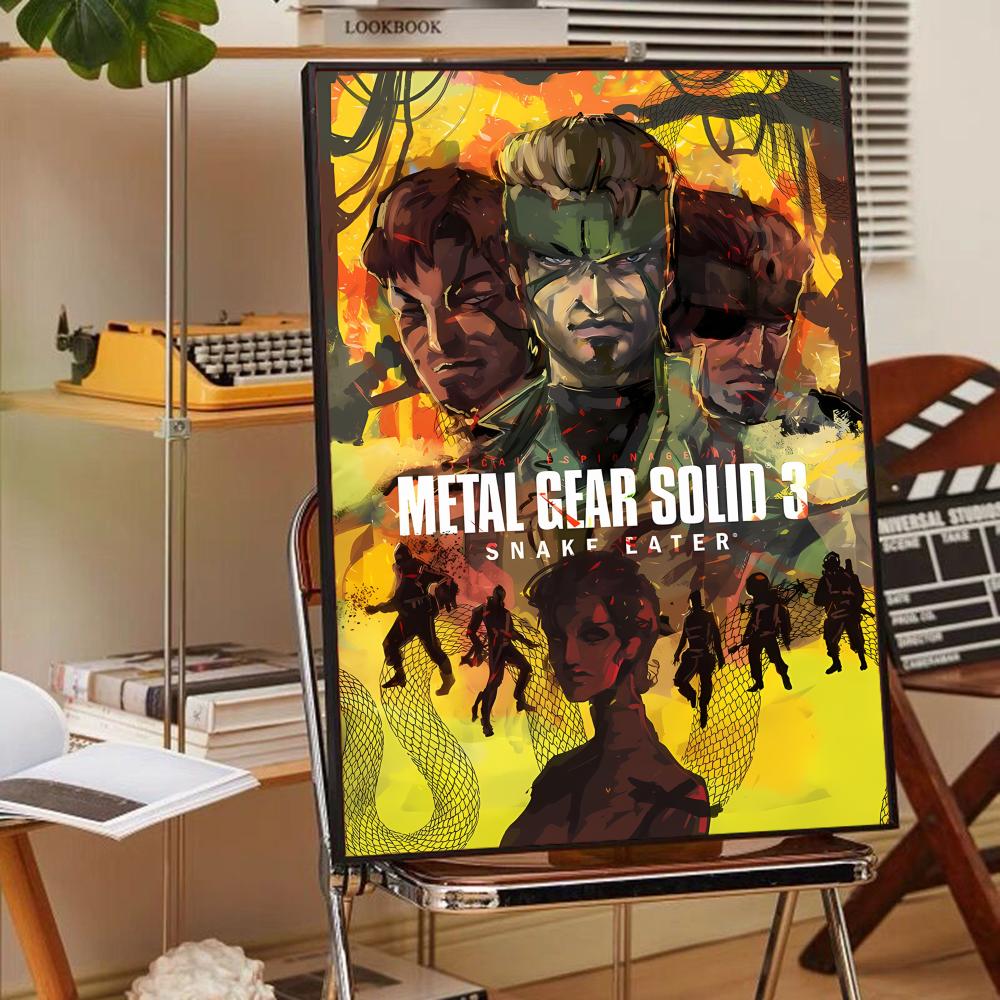 Metal Gear Solid Game Whitepaper Poster Waterproof Paper Sticker Coffee House Bar Posters Wall Stickers