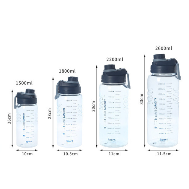 1.5 litri BPA bottiglia sportiva gratuita con filtro grande 2600ml borraccia  bollitore bottiglia d'acqua bottiglia d'acqua per acqua bollente -  AliExpress