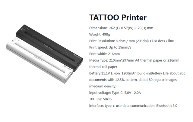 Tattoo Stencil Transfer Printer Machine Tattoo Printer Paper Portable  Thermal Stencil Maker Line Photo Drawing Printing Copier - AliExpress