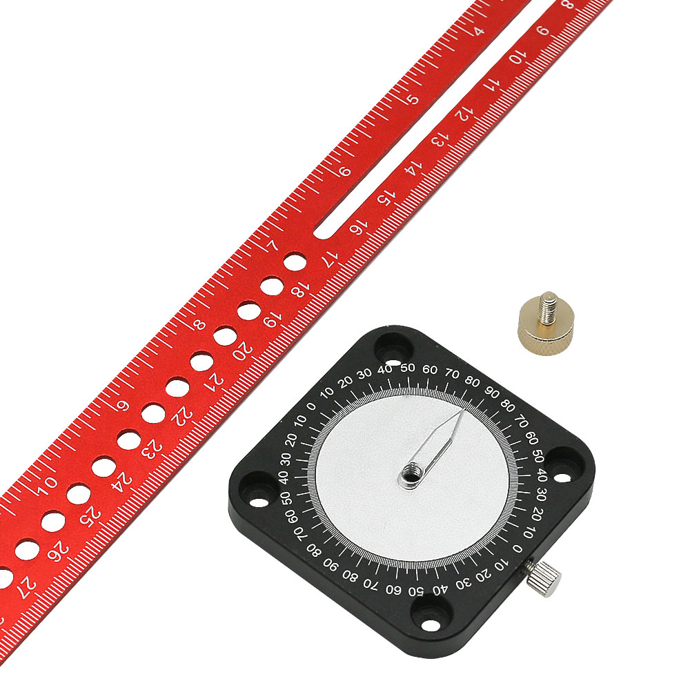 Holzbearbeitung Glasritzrades Kompass Winkel Scoring Herrscher Einstellbare T-typ Herrscher Aluminium 360 ° Winkel Kennzeichnung Gauge DIY Mess Werkzeuge – Detail 10