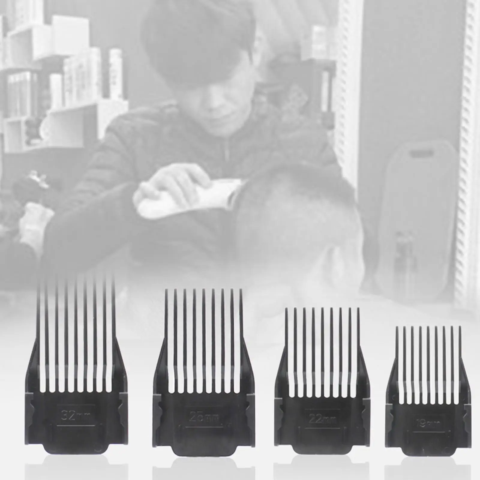 4 Pieces Hair    Combs Hair Clipper Limit Comb for Stylists and Barbers